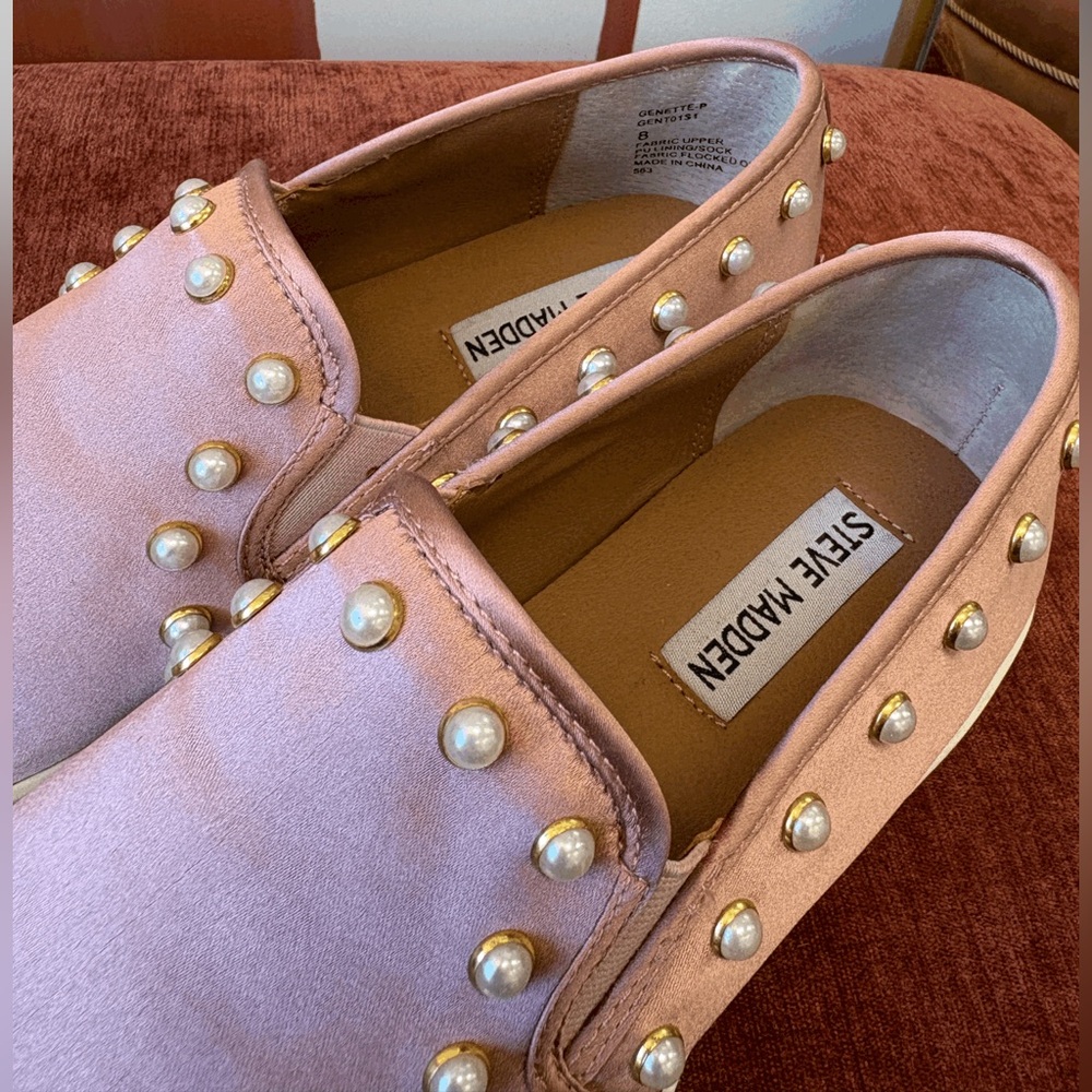 Pale Pink/Pearl Slip Ons - Steve Madden